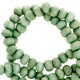 Wooden beads round 8mm Vintage basil green